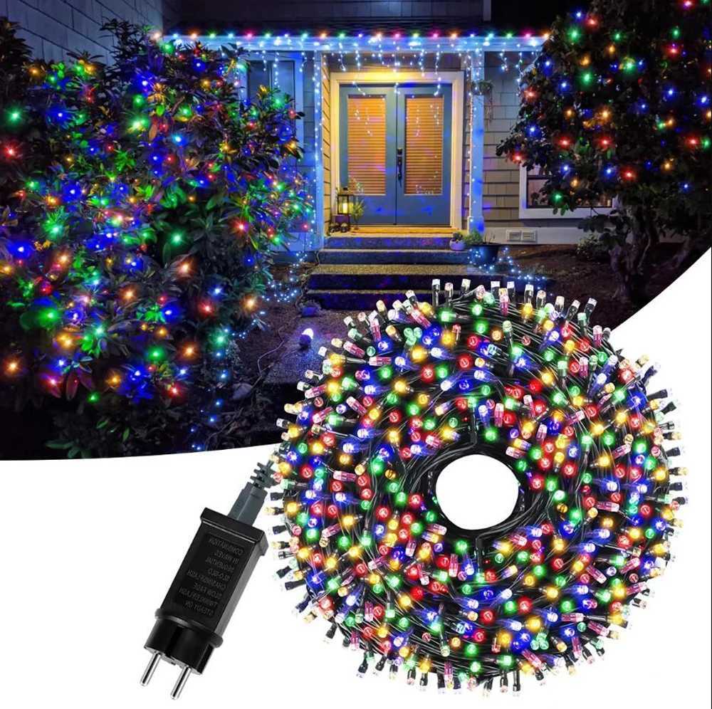 1000 LEDS 100M Halloween Lights LED String Lights Outdoor Waterproof W/WW/RGB LED Fairy Light with 8 Modes Christmas Decoration W251107