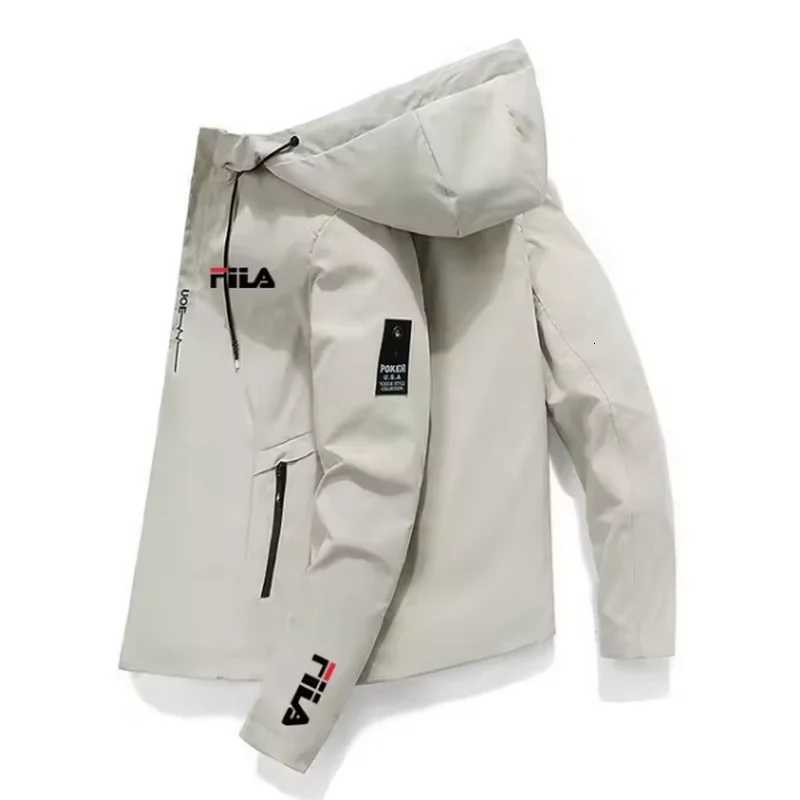 2024 New Spring and Autumn brand mens windproof zipper jacket leisure high quality hooded baseball jacket outdoor sports jacketT251107