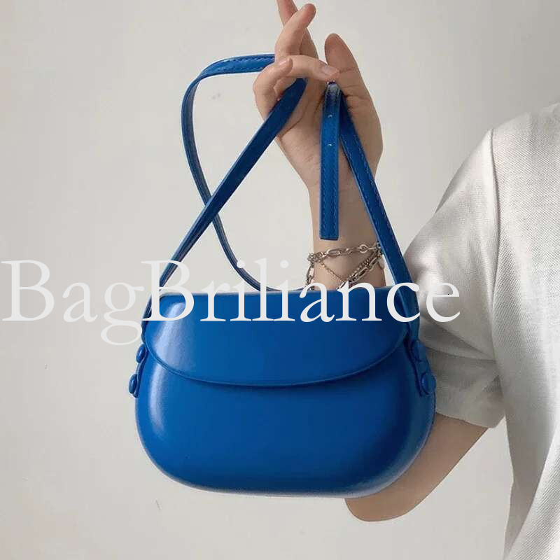 2025 Candy Color Women Saddle Shoulder Portable Female Clutch Purse Handbags Crossbody Bag Fashion Ladies Small Messenger Bags