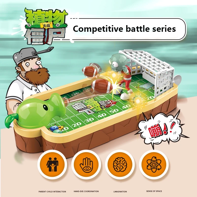 Plants Vs Zombies Tabletop Football Battle Set Bulk Stock - Interactive Combat Game with Character Collection Mini Figurines for Family Party Kids Gif