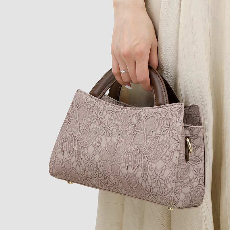 2025 New Handbag Women's Chinese Style Design Bag Niche PU Leather Crossbody Shoulder Bag
