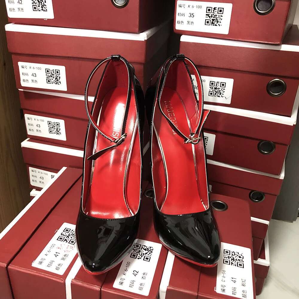 Customize 16Cm Extreme Metal High Heels Stilettos Sexy Women Solid Black Red Inside Pumps Party Unisex Man Shoes Crossdresser