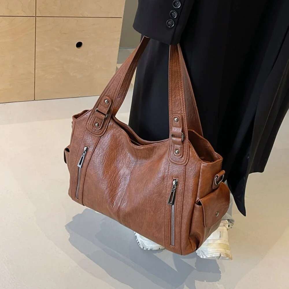 Interior Compartment Soft Shoulder 2025 High Quality Contrasting Colors Bags for Women Fashion Zipper Pu Women's Handbags 's