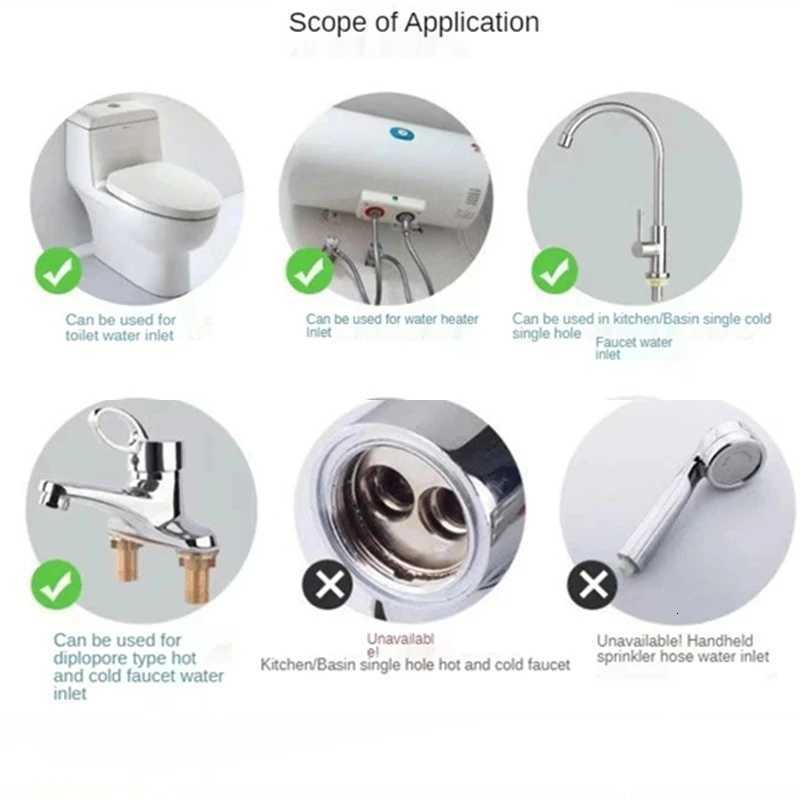 304 Stainless Steel Faucet Braided Water Pipe 1/2 Inch Hot and Cold Water Faucet Inlet Hose Heater ible Connecting Pipe Y251107