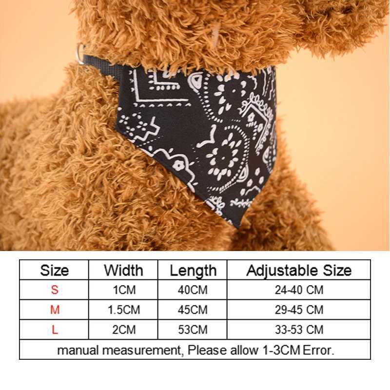Adjustable dog bandage printed soft collar pet supplies cat scarf Chihuahua puppy collar M250407
