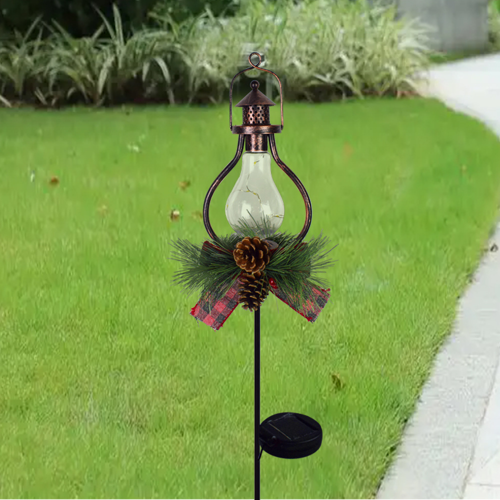 Eco-Friendly Retro Design Iron Horse Light with Integrated Solar Panel for Exterior Use #10-50