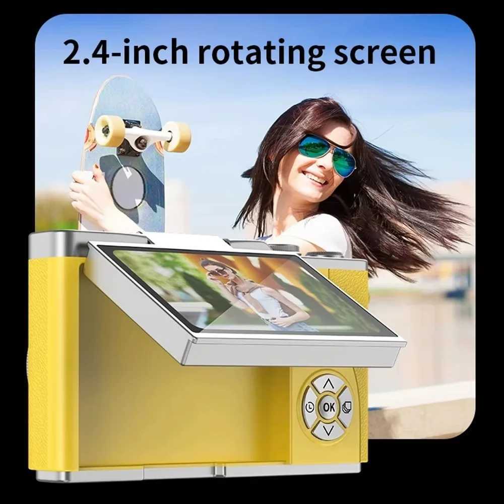NEW 4K CCD 8X Digital Zoom Digital Camera 48MP Compact Portable Digital Photography Camera 180 Flip Screen Selfie CameraW251107