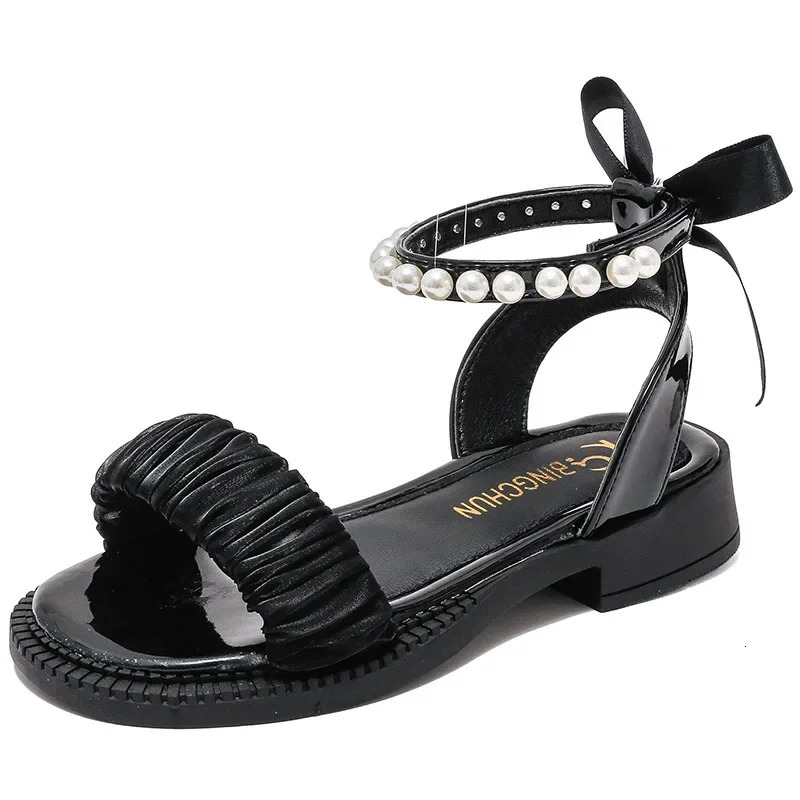 Girls Shoes Childrens Shoes Summer Fashion Girls Roman Sandals Soft Childrens Sandals Pearl Princess Sandals 250402