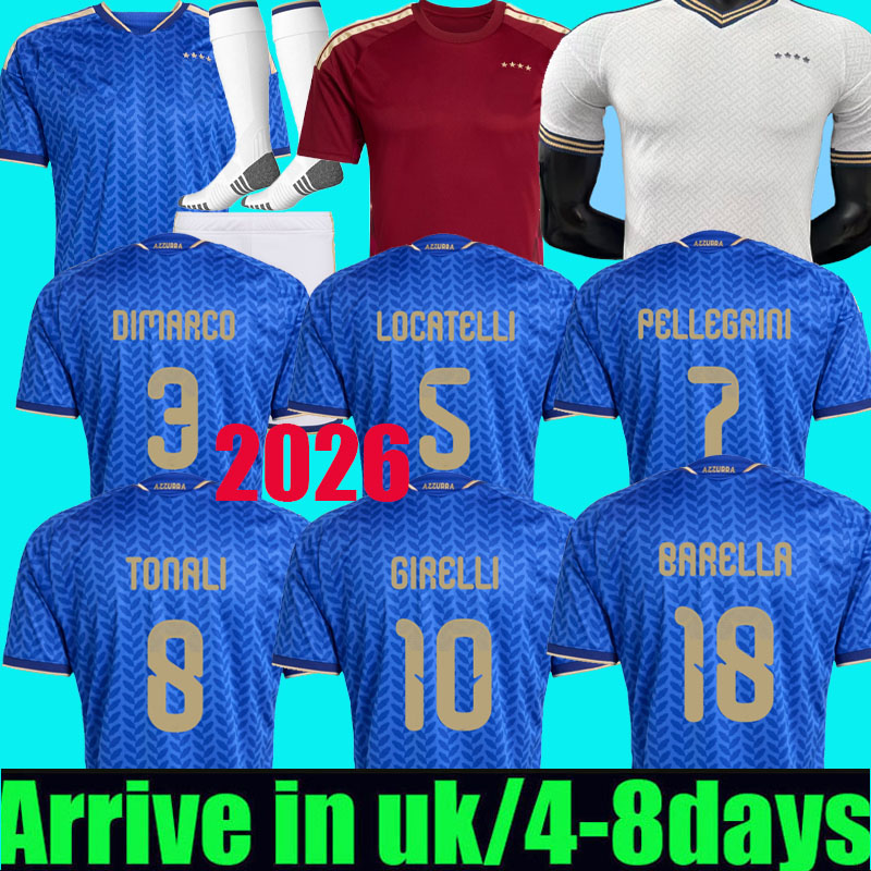 Maglia italia soccer jerseys 2026 2027 home away 25 26 27 ITALYS football shirts tonali women adult kids kit fans player short sleeve top quality GOALKEEPER