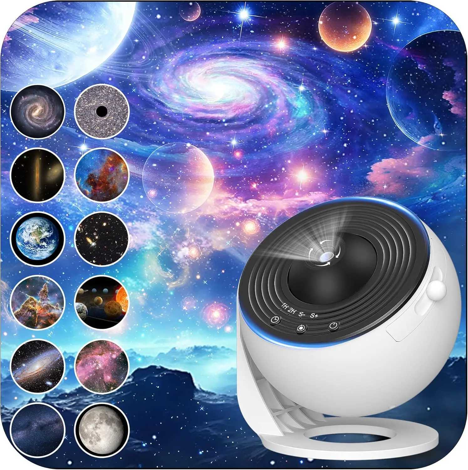 Galaxy Projector for Bedroom HD Image Star Projector Adjustable Galaxy Light Knob 13 Film Discs Planetarium Projector for Ki W251107