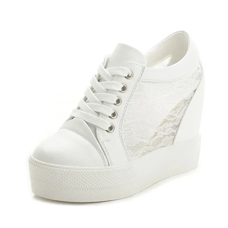 High Top Womens Casual Shoes Leather Casual Sneaker Hidden Increased Ladies Ankle Boots Plush Woman Platform Boots Botines 250402