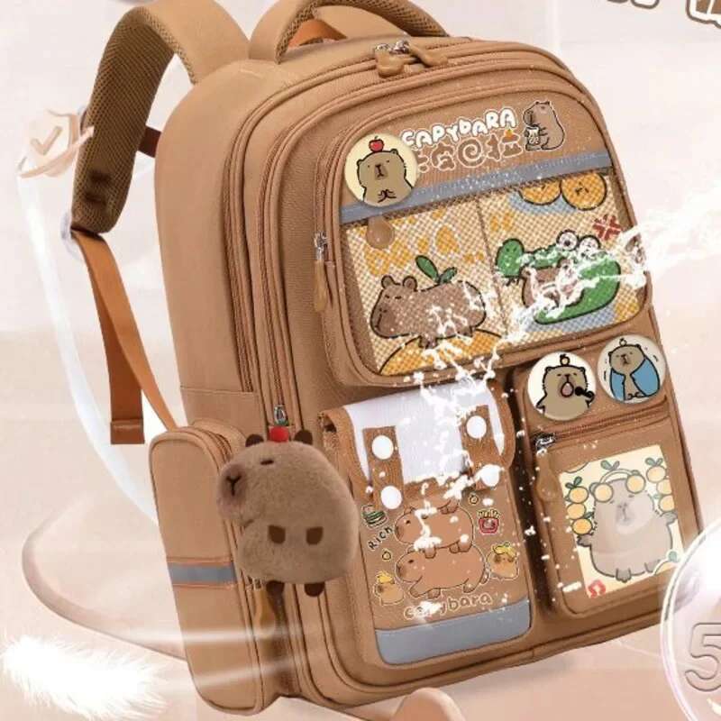 Capybara Cute Backpack Plush Schoolbag Cartoon Soft Funny Animal Large Capacity Stuffed Unisex Y2k Aesthetic Backpacks