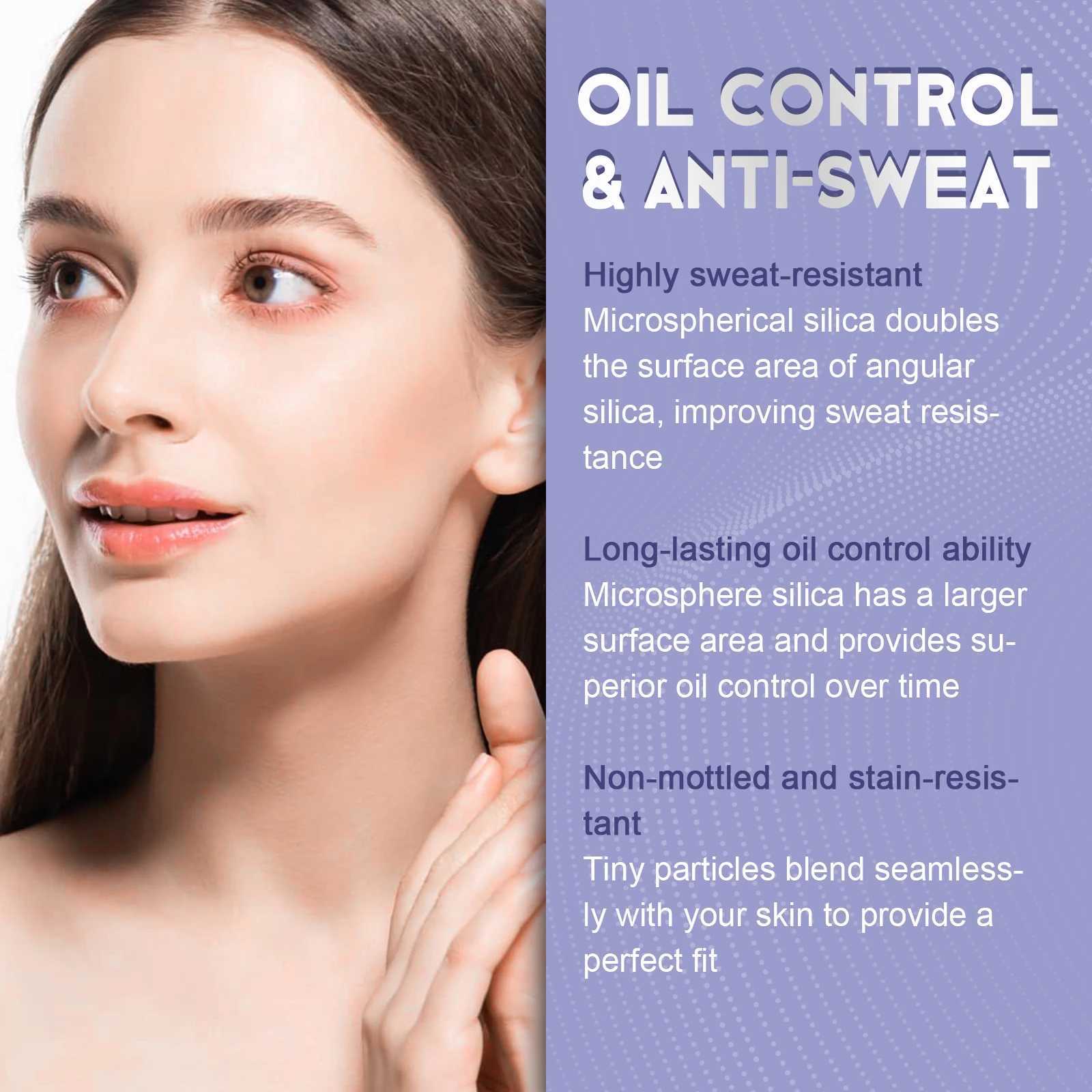 Lavender matte powder oil control set powder waterproof smooth makeup foundation make-up powder with puff loose set powderXJ250407