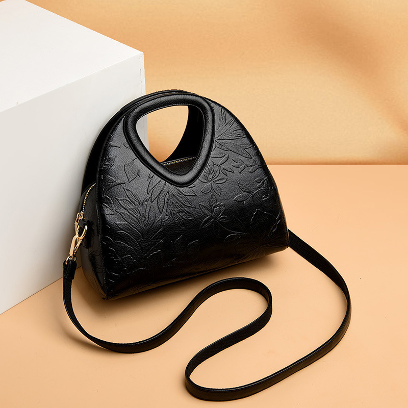 Ethnic Style Handbag Women's Retro Fashion PU Leather Dumpling Bag Single Shoulder Crossbody Designer Bag