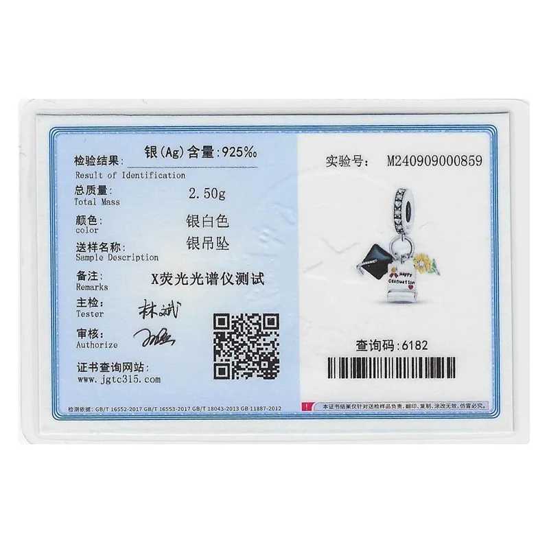 100 925 Sterling Silver Graduation Season Series Owl Bachelors Hat Charms Beads Fit 3mm 925 Original Bracelets DIY JewelryXJ251107