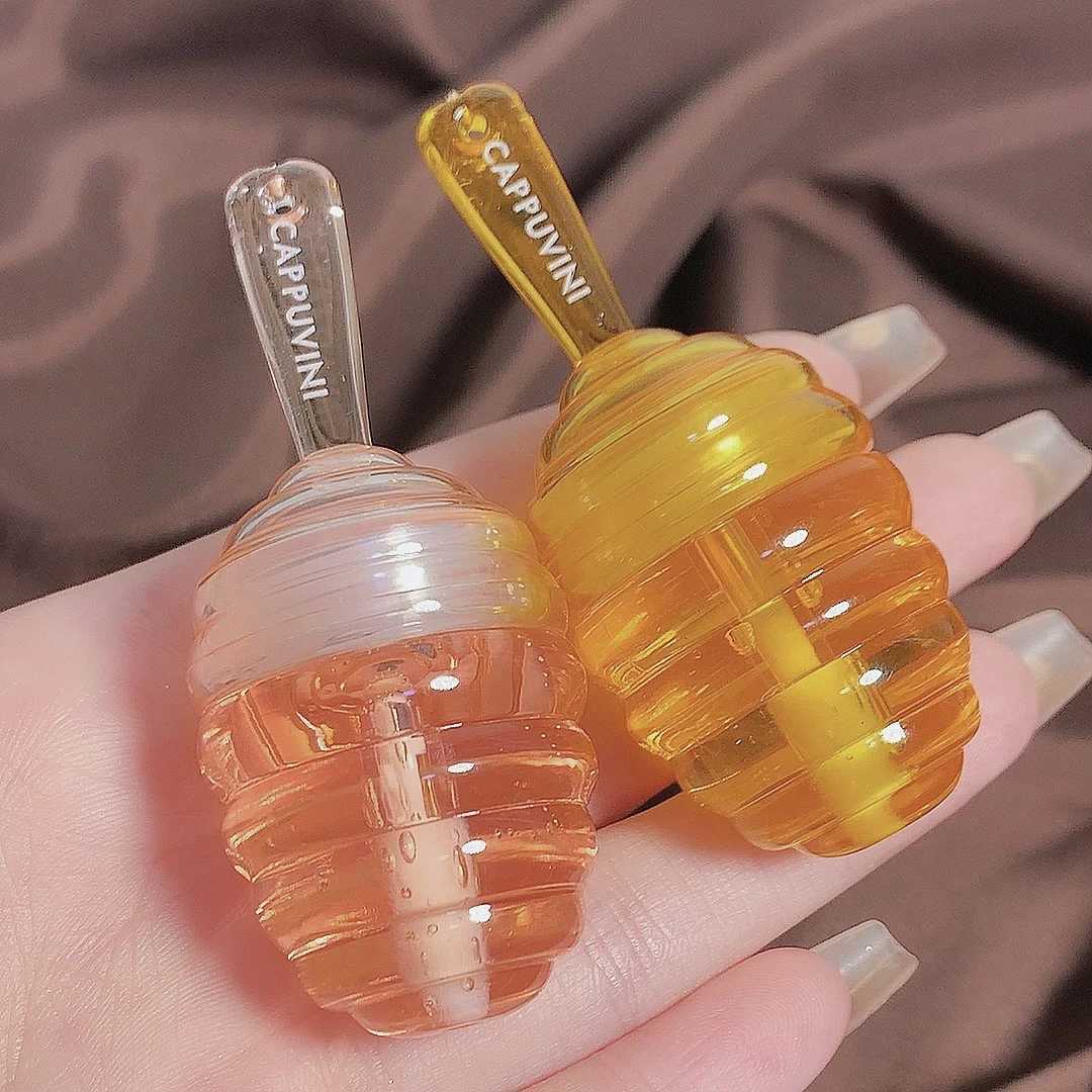 1 piece lipstick honey peach lip care moisturizing neutral lipstick fade lip line lip facial mask non sticky gloss transparent lip gloss primer W25040