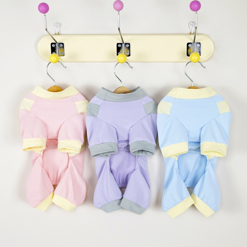 3 Pack Dog Shirt Soft Lightweight Puppy Four Legged Suit, Leisure Small Dog Clothes Summer Breathable Yorkie Chihuahua Clothes for Small Medium Dogs G