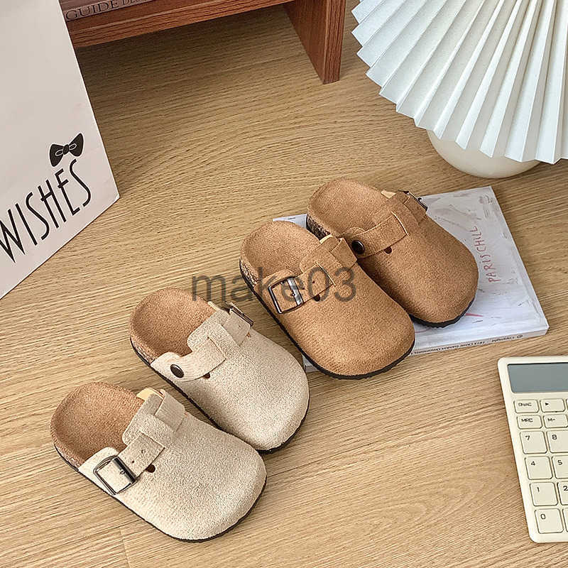 Childrens New Anti slip Soft soled Girls Single Boys Baby Bean Boken Shoes Cool Slippers Summer J250403