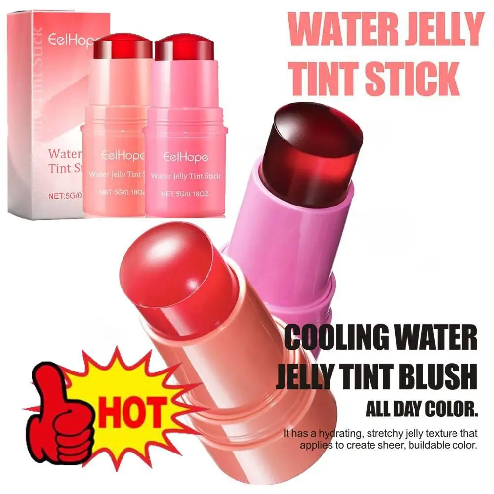 EELHOE 3 in 1 cheek lip color moisturizing powder blusher eye cream bright jelly coloring stick matte contour makeup 250325