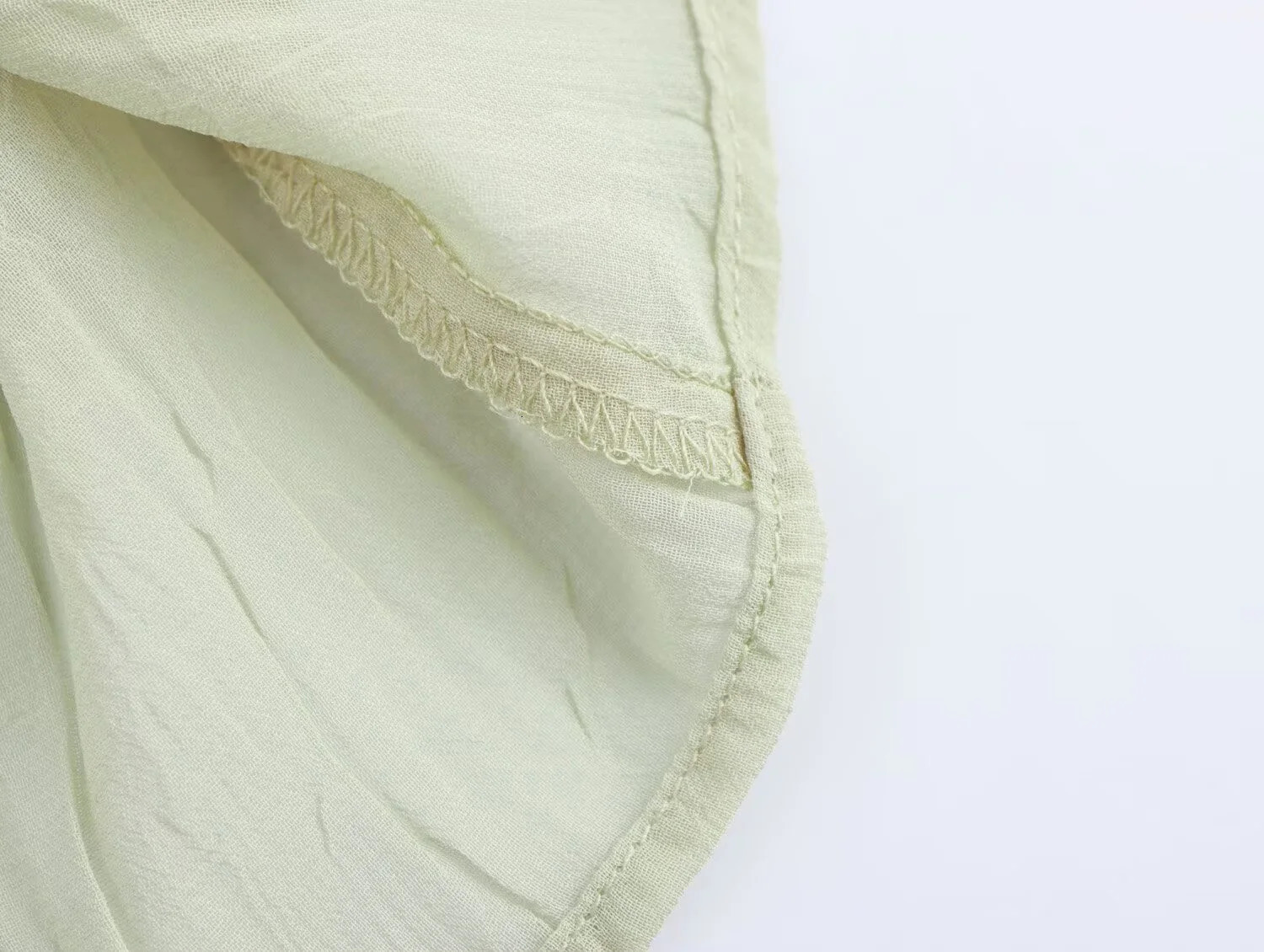 European and American Spring Womens Casual Stacked Decorative Transparent Vneck Long sleeved Shirt 250407