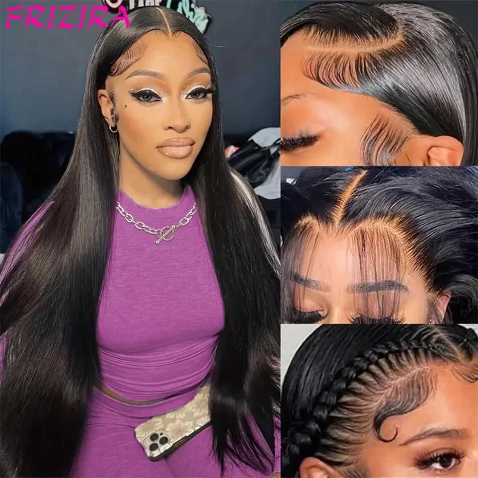 13x6 Straight HD Transparent Lace Frontal Human Hair Wigs 250 Density Pre PluCKed Hair 5X5 Glueless Human Hair Wigs W251107