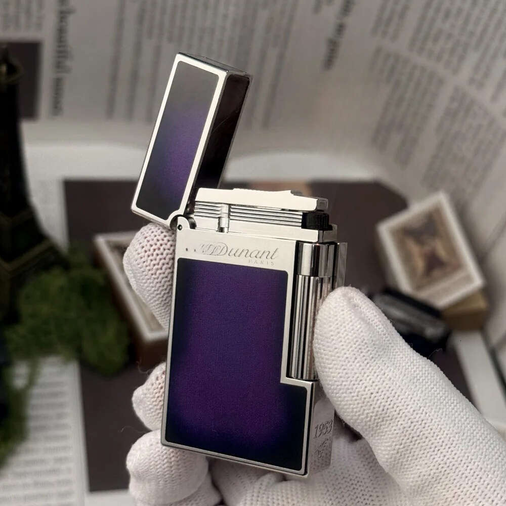 Natural Lacquer Pure Copper Ping Sound Luxury Butane Paris Lighter For Smokers Man Gift Cigarette Accessory High-Quality