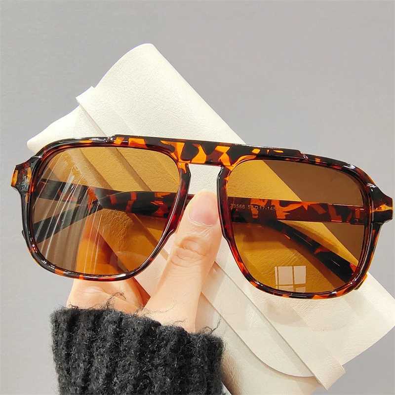 Men Oversized Frame Sunglasses Classic Big Frame Sport Eyeglasses 2025 Vintage Brand Design Shades UV400 Eyewear Trendy Glasses Z250411