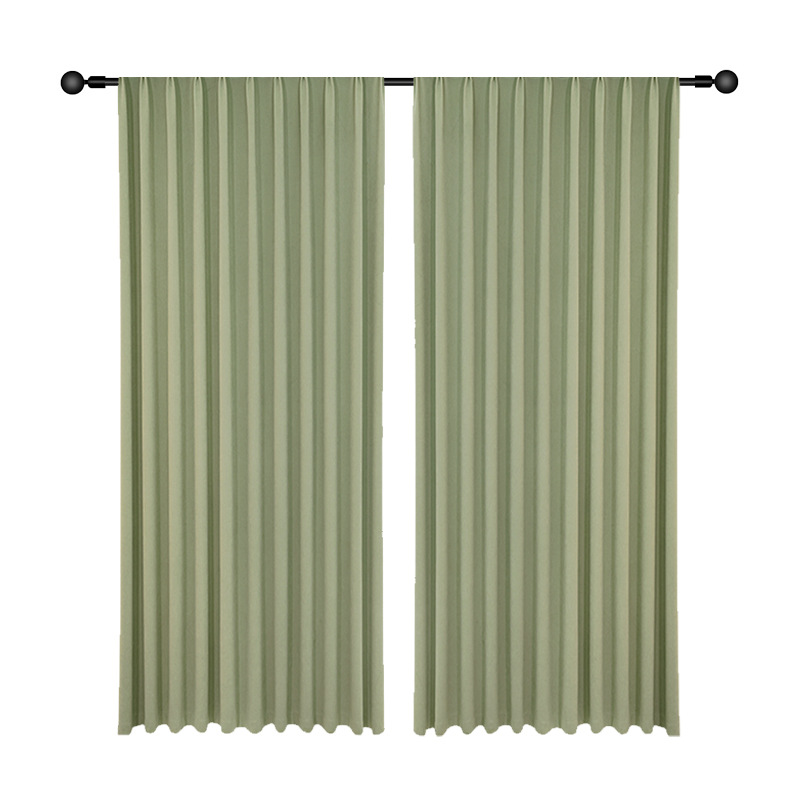 T0340 full blackout chenille maternal and infant grade non-coated glue-free physical full blackout curtains double door width finished curtain