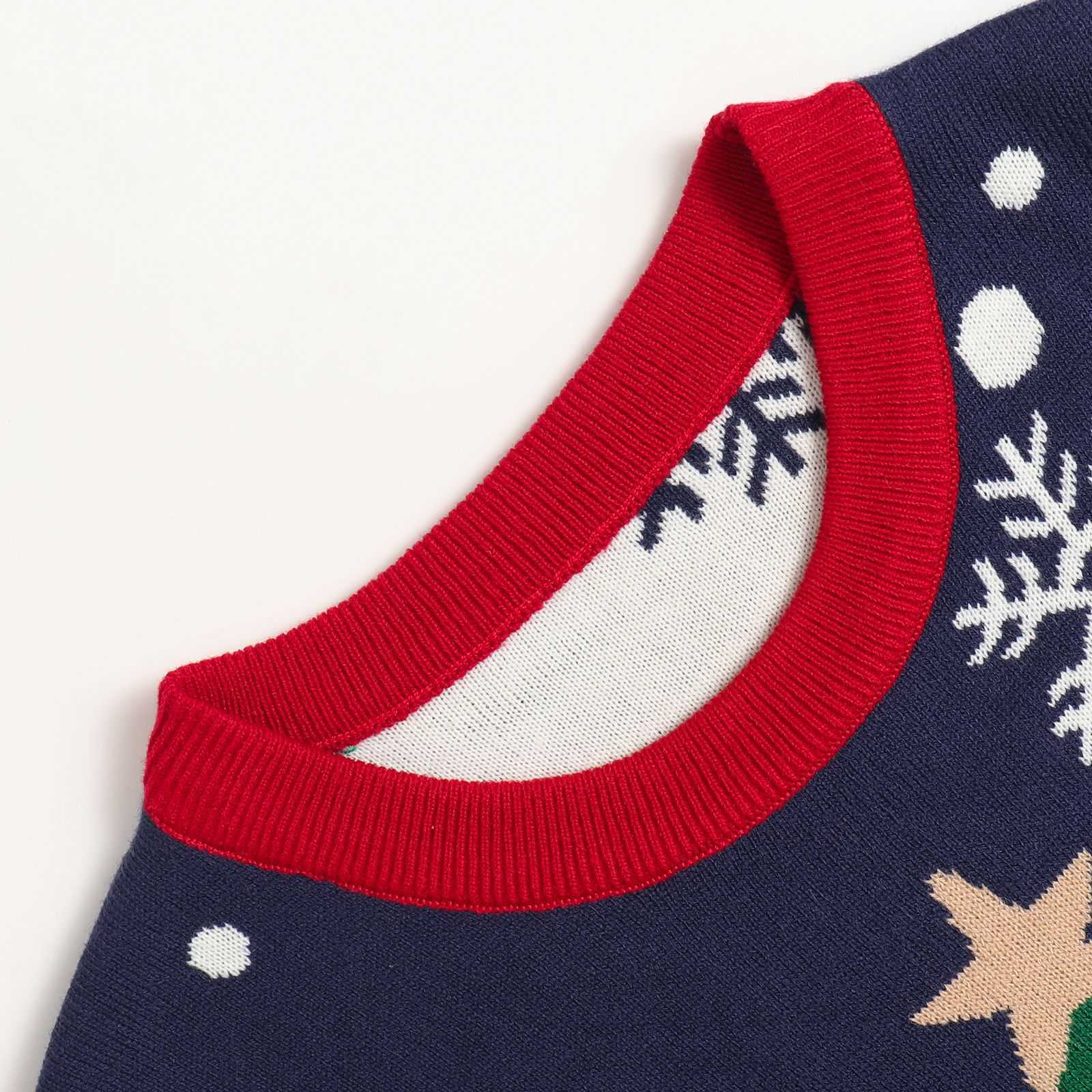 Womens Christmas Sweater Autumn Winter New Casual Jacquard Round Neck Pullover Long Sleeve Knitwear W251107