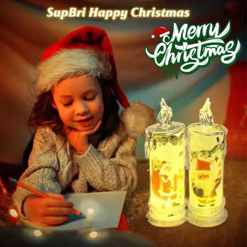 Festive Flameless Pillar Candles Battery Powered LED Christmas Lights for Indoor Outdoor Holiday Atmosphere W251107