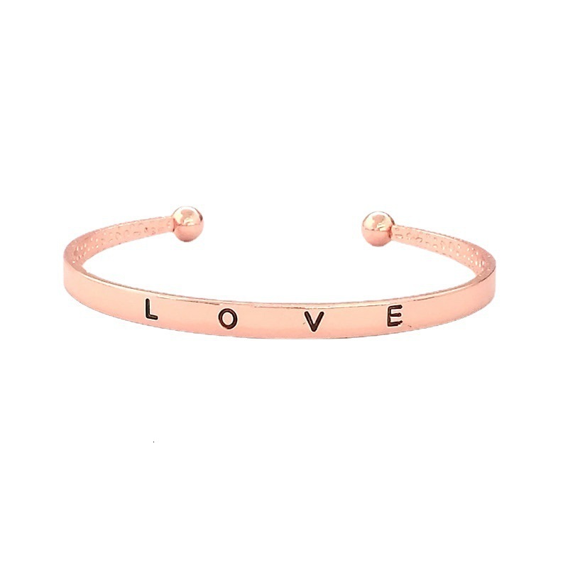 Fashionable, simple and versatile LOVE opening for women's high-end temperament bracelet