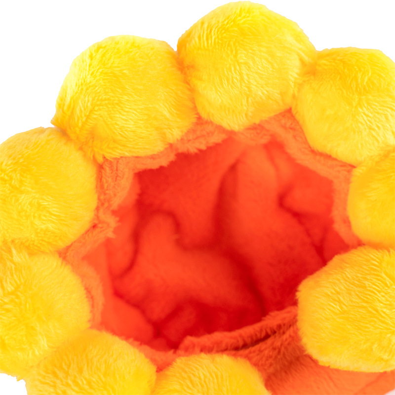 Sunflower Print Adjustable Pet Headwear Cozy Fit for Canines & Felines During Chilly Seasons