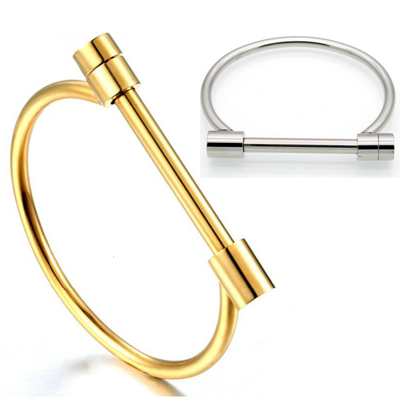 Hot selg Instagram fashion multi-color non fading bracelet, horseshoe stainless steel D-shaped bracelet
