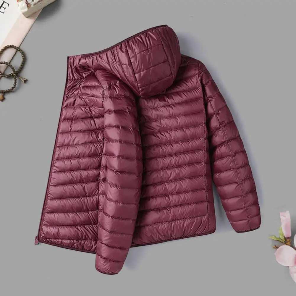 Hooded Coat Mens Winter Cotton Coat with Hood Pockets Lightweight Weather Outerwear for Men Long Sleeve Solid Color Jacket MenT251107