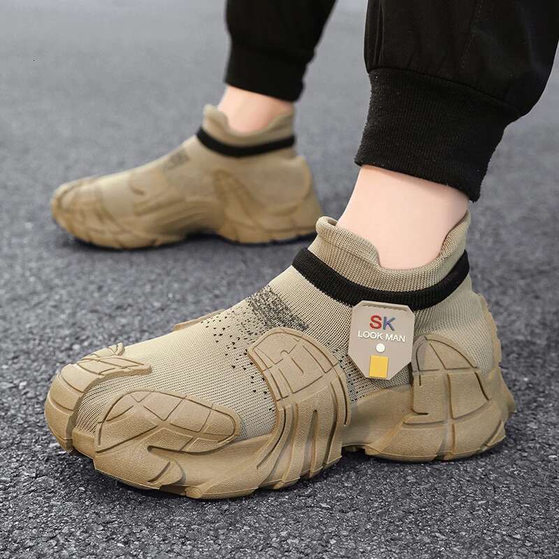 Fashion Sports Lightweight Casual Male Mesh Breathable Comfortable Sneakers Men Platform Non-slip Running Shoes