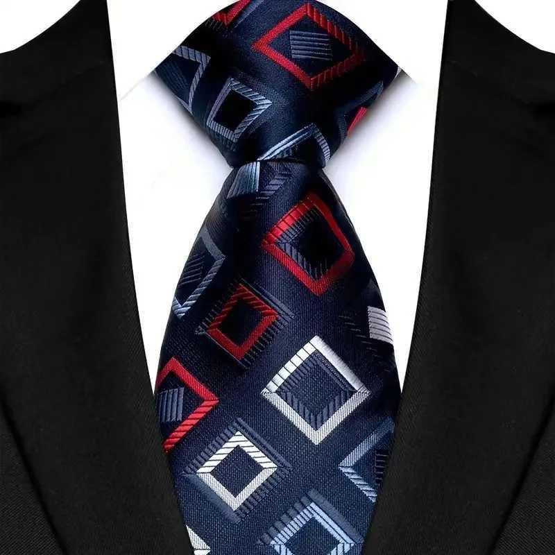 Luxury 8CM Mens Necktie Plaid Stripes Floral Tie For Man Gro Jacquard Woven Neck Tie For Business Wedding Party X250407