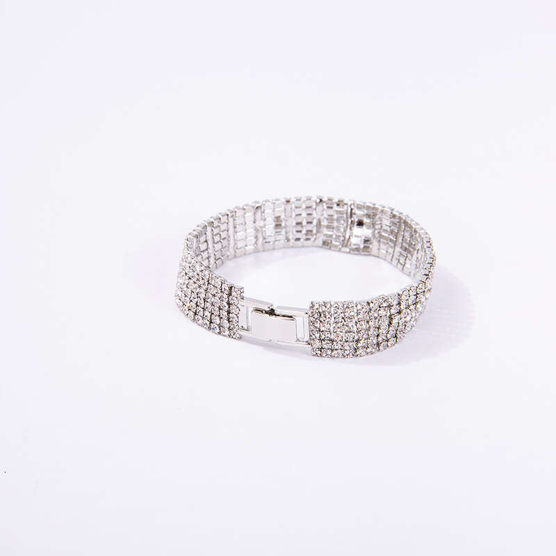 Regular with rhies, grand, fashionable, simple, versatile accessories, NEW full dia TK buckle bracelet