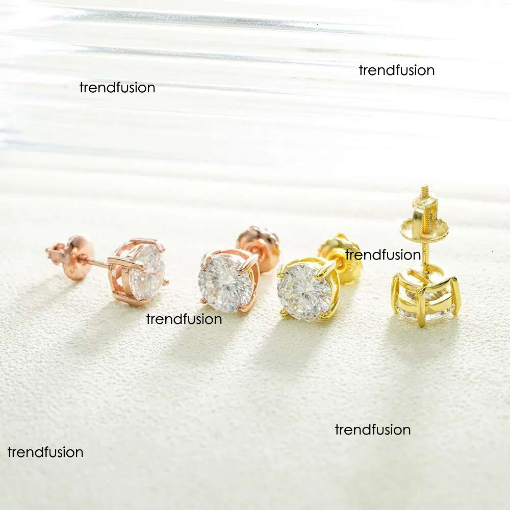 pass dia tester VVS1 D color moissanite designer for women sterg sier earrings Circular Cherry blossom cutting mens hip hop jewelry gift
