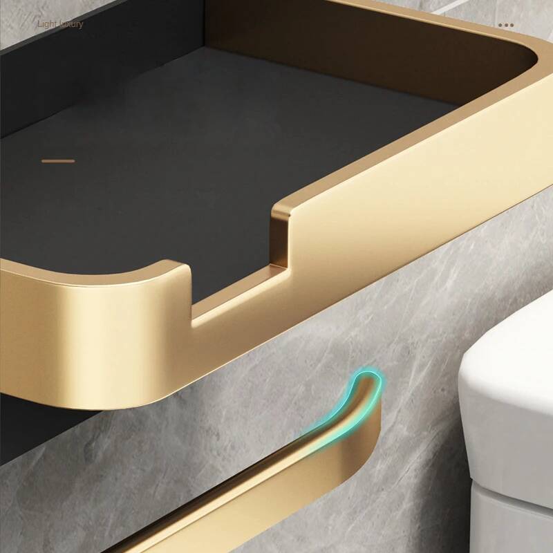 Roll holder With Shelf Aluminum Paper dispenser No Drill Tissue hanger Toilet Bathroom Accessories ddmydog