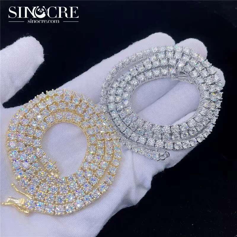 5mm Moissanite tennis chain necklace bracelet for women and men