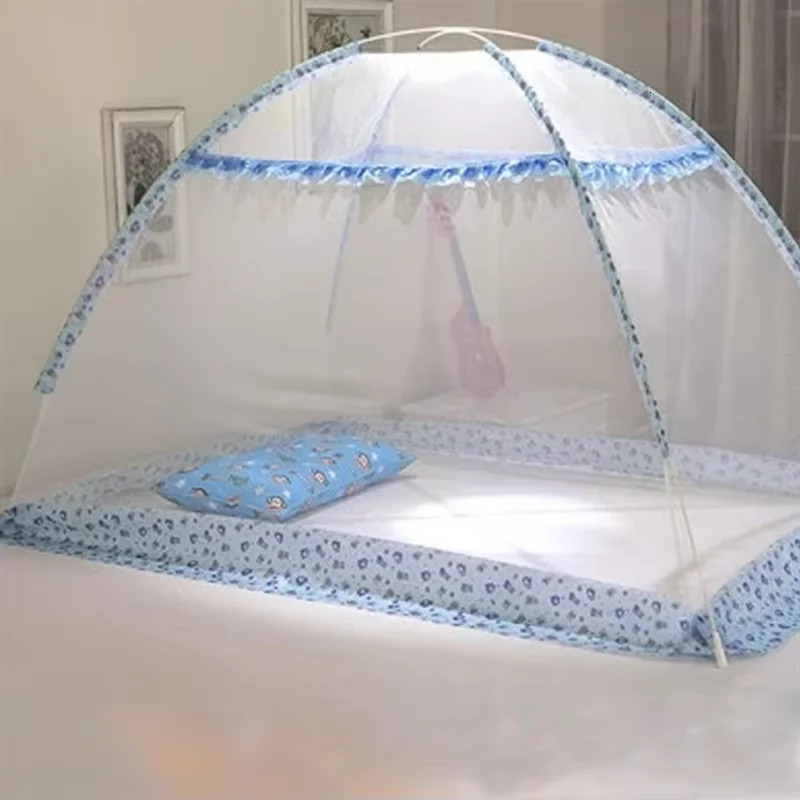 Baby crib Mongolian yurt mosquito net childrens anti fall folding mosquito net full face universal mosquito net free installation 250408