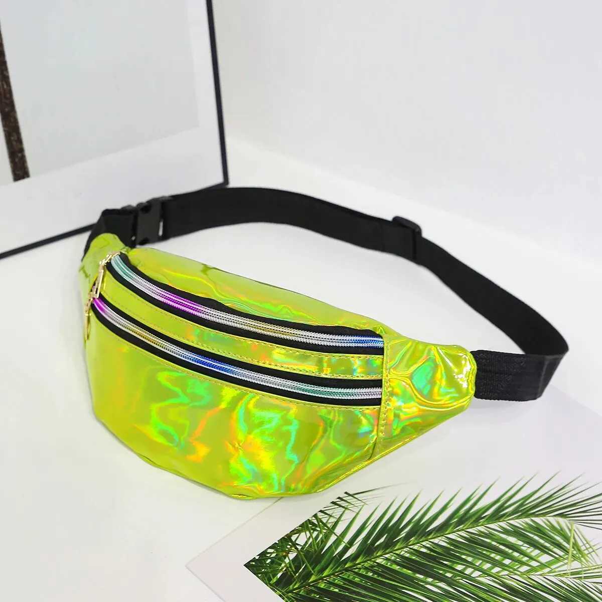 Laser waist bag with holographic Fanny bag designer cute waist bag Bum bag party travel fAshion shoulder flAsh Z250407