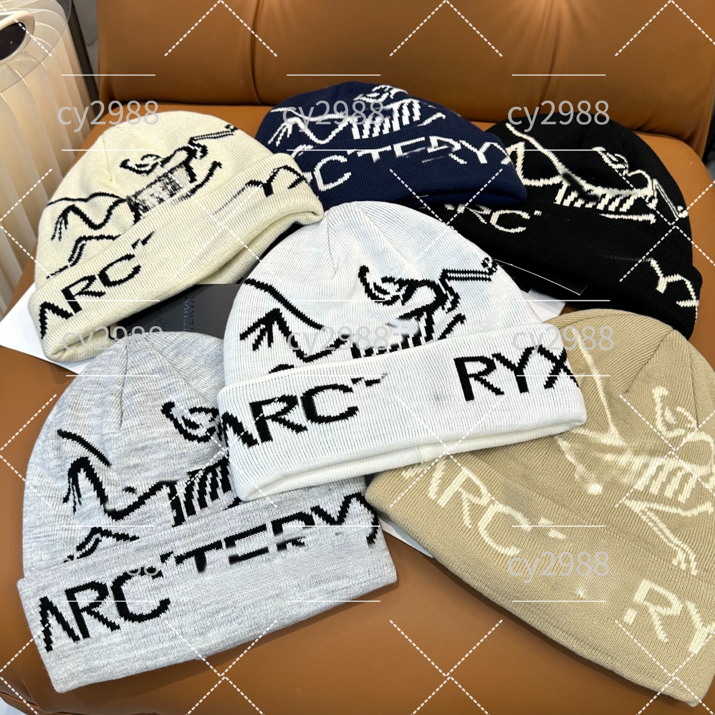 arc beanie designer beanie wool hat luxury cashmere hat embroidered ancient bird pattern street fashion brand beanie