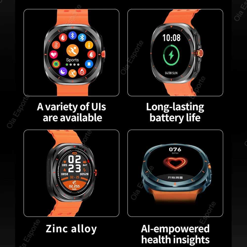 Galaxy Watch 7 Ultra GPS NFC Smart Watch for Men Outdoor Sports Men AMOLED BT Call IP68 Galaxy 6 Upgraded Smart WatchXJ250408