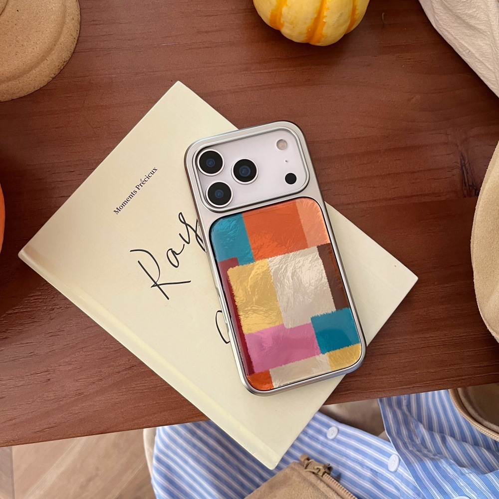 Spliced Epoxy Electroplated Phone Case Compatible with iPhone 17/16 Personalized Protective Cover iPhone 15/14 Pro