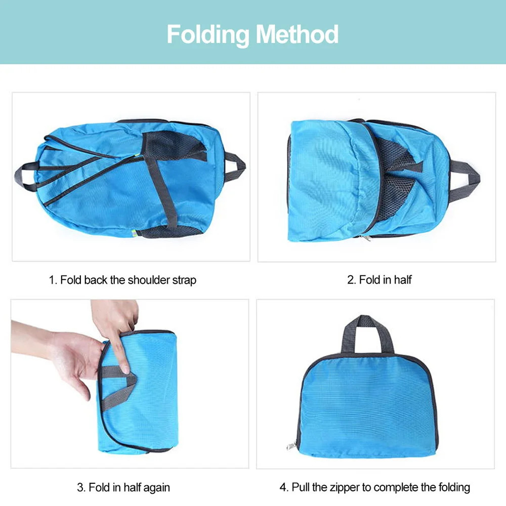 Foldable Backpack Camping Hiking Ultralight Folding Travel Daypack Bag Outdoor Mountaineering Sports Daypack for Men Women 250407