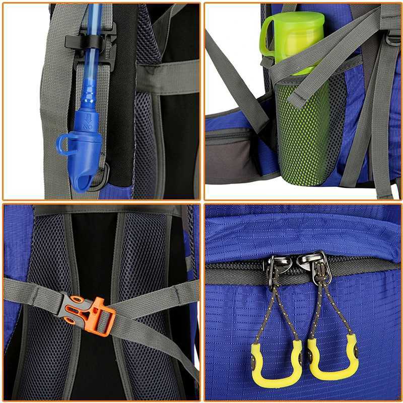 Hiking Backpack Men Women Large Capacity Outdoor Waterproof Trekking Climbing Bag Multi-function Travel Camping Storage BagsC250407