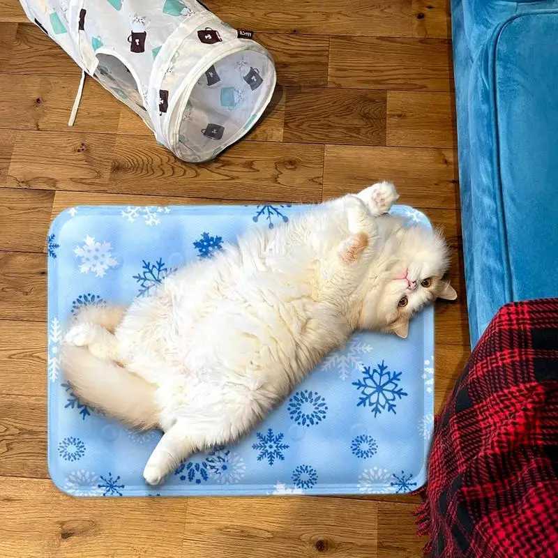 Dog cooling pad Summer pet self cooling pad Cat mattress for small medium and large dogs Indoor dog Flat noodles box pad Y250407