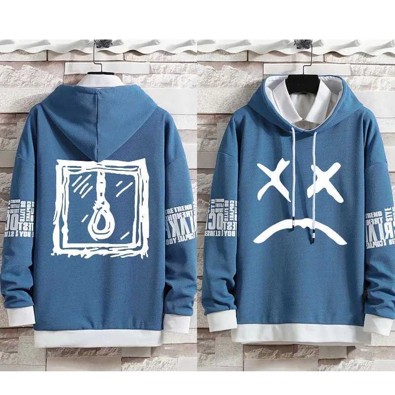 Autumn new mens hooded sweatshirt hand-painted printed pattern mens sweatshirt Ins W250408