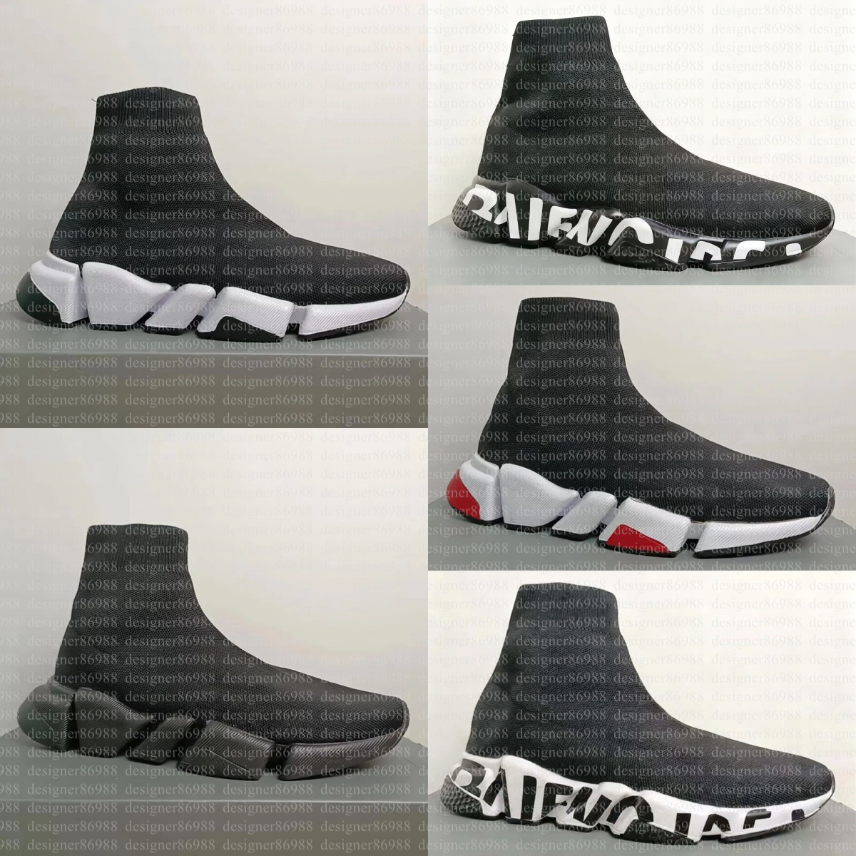 Socks shoes designer running shoes OG casual shoes platform Men Woman shiny knit speed trainer runner sneaker sock Shoe speeds booties Eur35-45